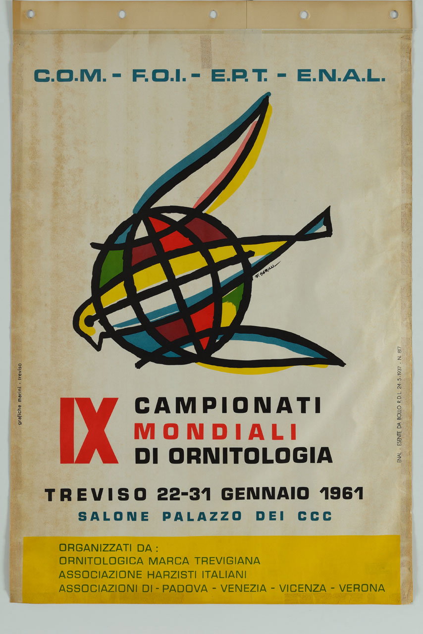 IX Campionati Mondiali di Ornitologia, locandina